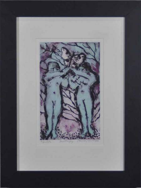 Butterfly (bl) av Therese Nortvedt m/ramme